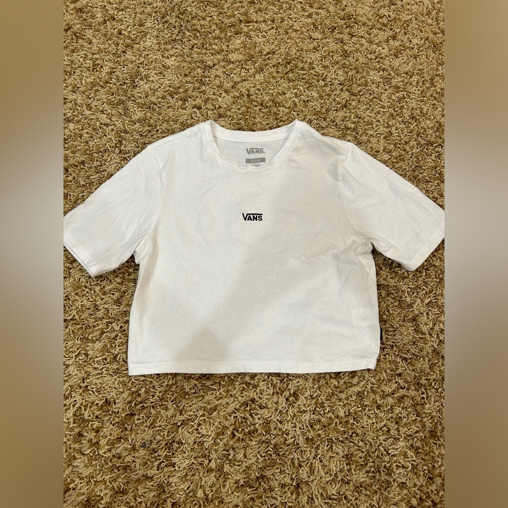 White cropped Vans t-shirt